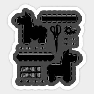 Piñata Anatomy (monochromatic) Sticker